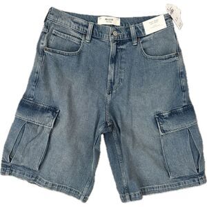 Hollister Super Baggy Cargo Jean Shorts 32 New
